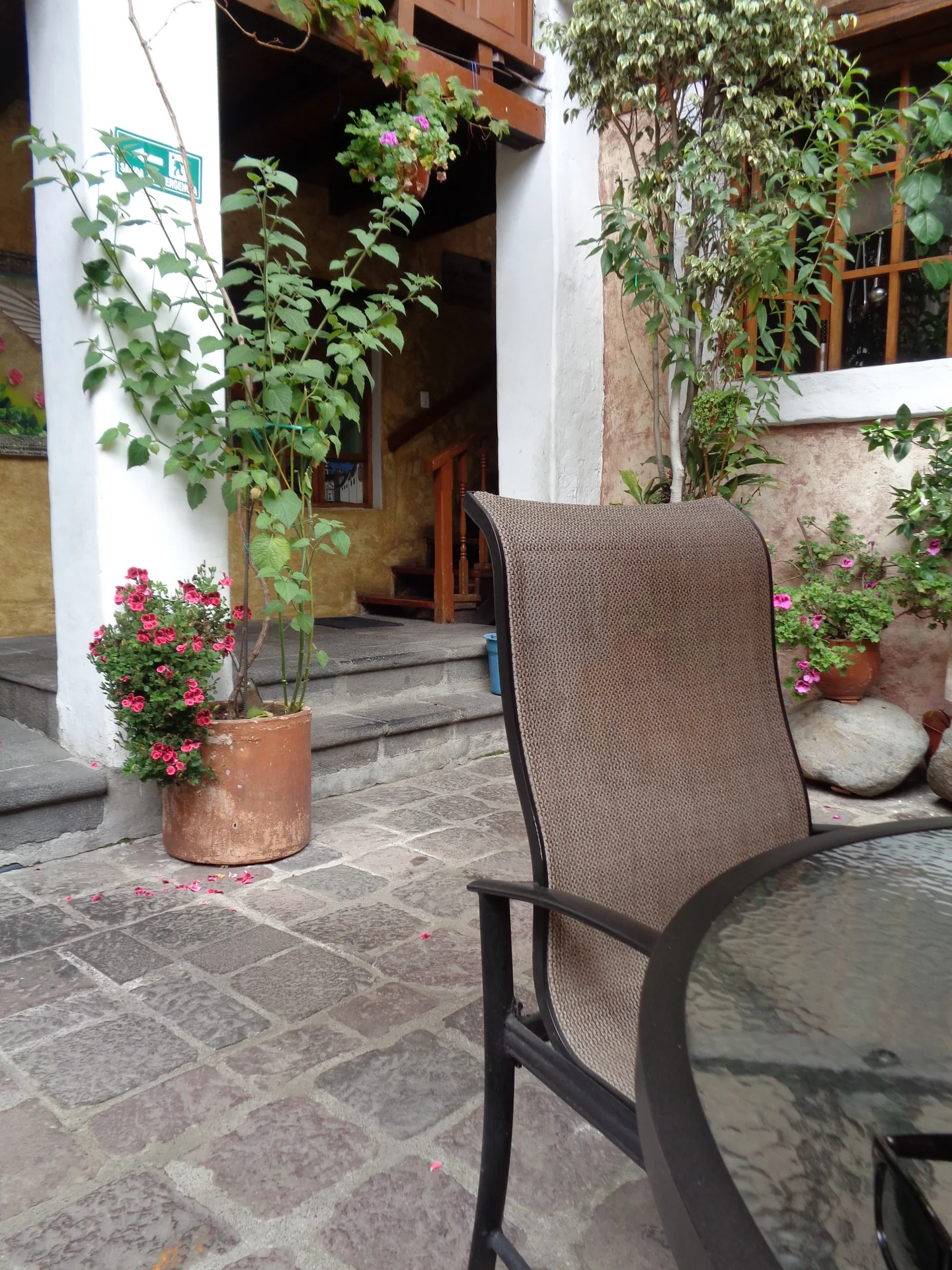 A courtyard in Quito’s historic center